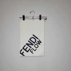 Authentic Fendi Flow Dust Bag Cover with Drawstring Beige    11.5"x 17.5”